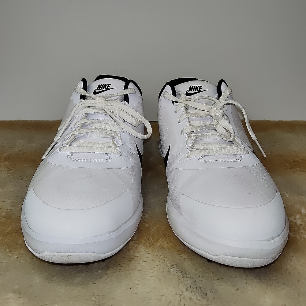 Nike Infinity G Mens Leather Golf Shoes Spikes White Black CT0531-101 - Picture 4 of 10